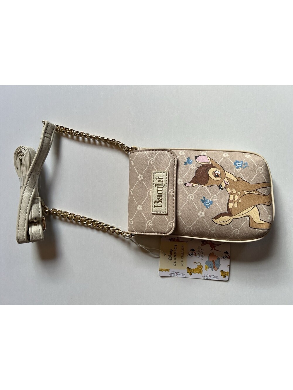 Disney Primark Bambi Faux Leather Crossbody Bag Cell Phone Bag NWT